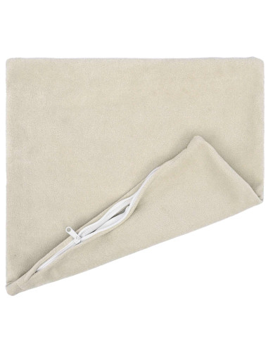 Cuscino con cuscino HEERLEN 2 pz Crema Fleece in microfibra