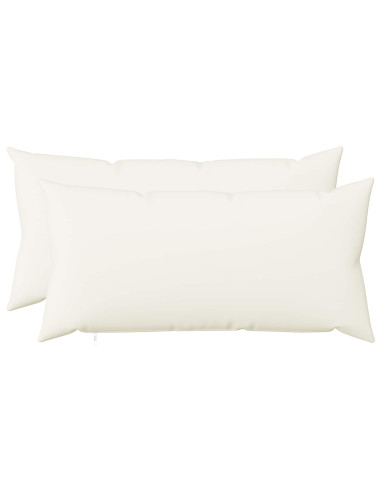 Cuscino con cuscino HEERLEN 2 pz Bianco Tessuto