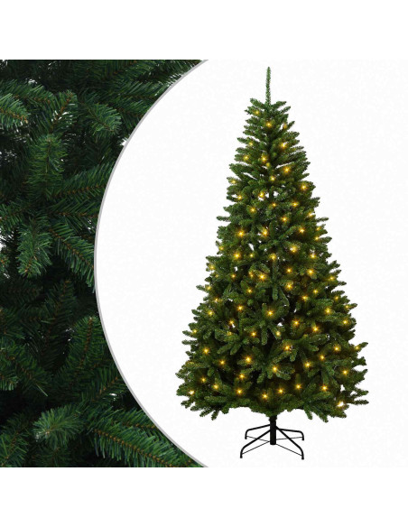 Albero di Natale Artificiale con Rami Pieghevoli 240 cm 300 LED
