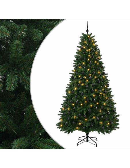 Albero di Natale artificiale verde medio con palline 270 cm