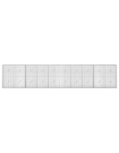 Gabione con filo da 5 mm e rete da 5x5 cm 500x20x100 cm