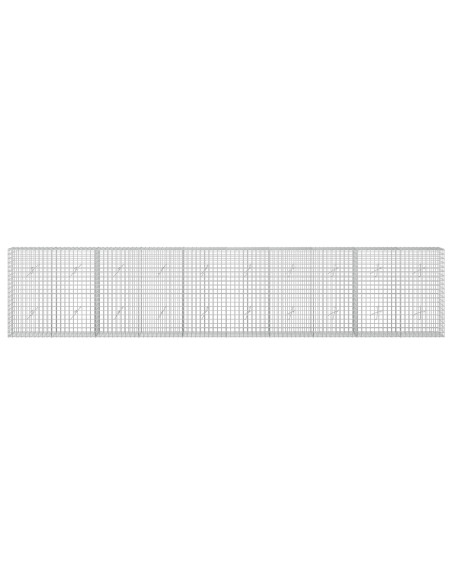 Gabione con filo da 5 mm e rete da 5x5 cm 500x20x100 cm