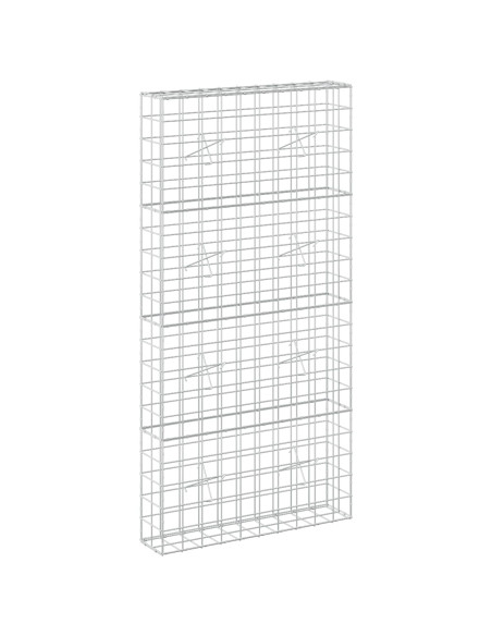 Gabione con filo da 5 mm e rete 10x10 cm 100x20x200 cm