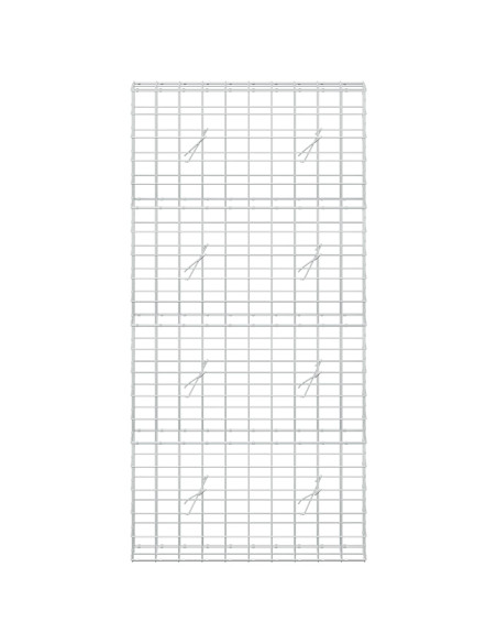 Gabione con filo da 5 mm e rete 10x10 cm 100x20x200 cm