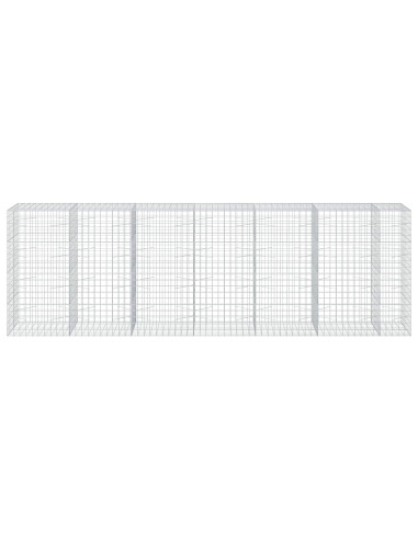 Gabione con filo da 5 mm e rete 10x10 cm 650x100x200 cm