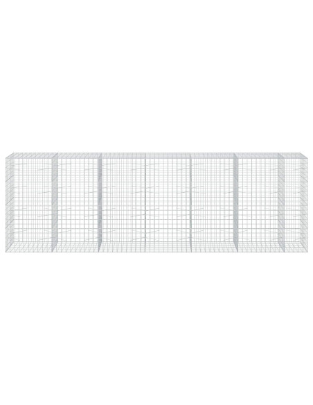Gabione con filo da 5 mm e rete 10x10 cm 650x100x200 cm