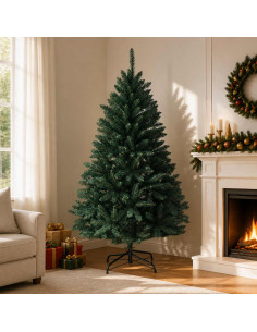 Albero di Natale Artificiale con Rami Pieghevoli 180 cm PVC