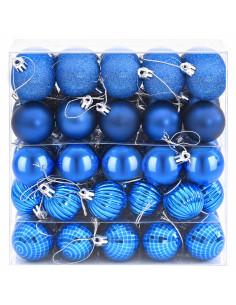 Set di Palline di Natale 100 pz Blu 4 cm Polistirolo 2