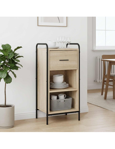 Credenza Rovere Sonoma 97 x 33 x 81 cm Legno ingegnerizzato