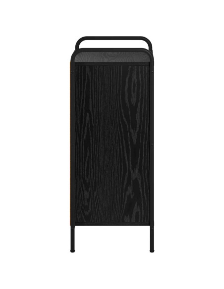 Credenza Rovere Nero 97 x 33 x 81 cm Legno ingegnerizzato
