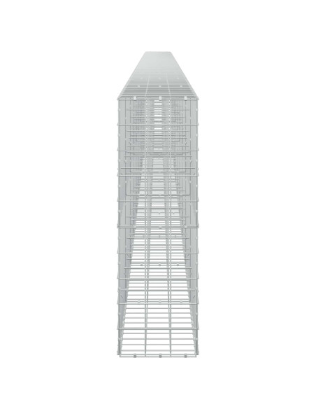Gabione con filo da 5 mm e rete 10x10 cm 1100x30x100 cm