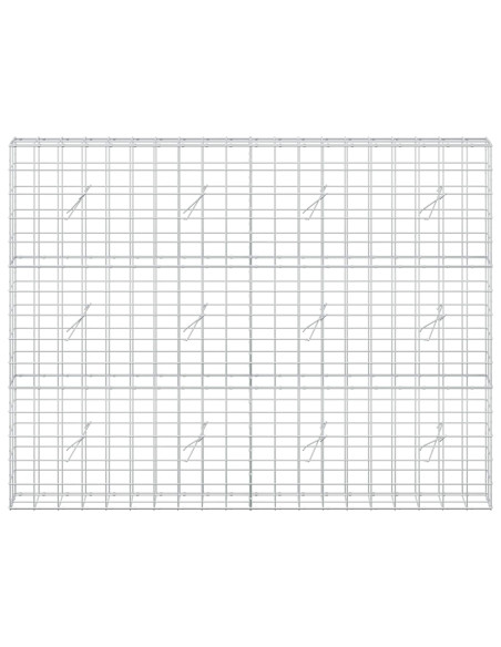 Gabione con filo da 5 mm e rete 10x10 cm 200x20x150 cm