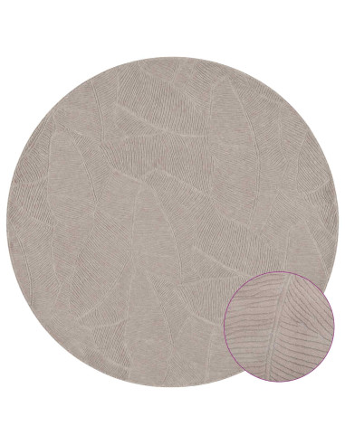 Tappeto IZA Beige Ø 160 cm 100% Poliestere Pelo basso