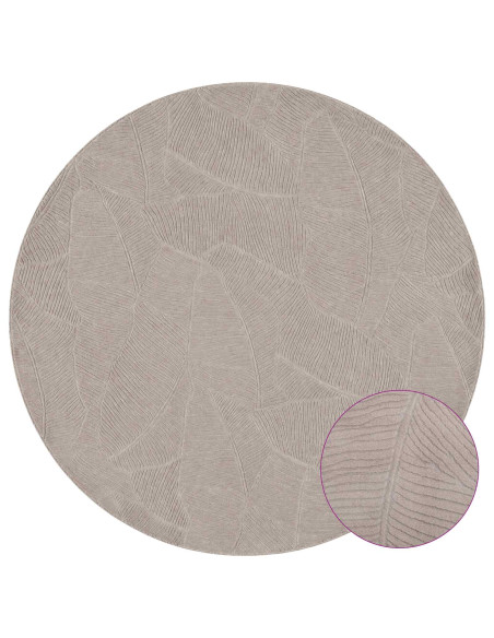 Tappeto IZA Beige Ø 160 cm 100% Poliestere Pelo basso