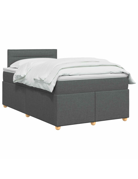 Letto box spring con materasso Grigio Scuro 120 x 190 cm