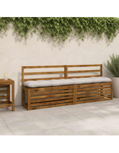 Cuscini per Panchina VIANEN 2 pz 100% Poliestere Bianco