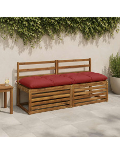 Cuscini per Panchina VIANEN 2 pz 100% Poliestere Rosso
