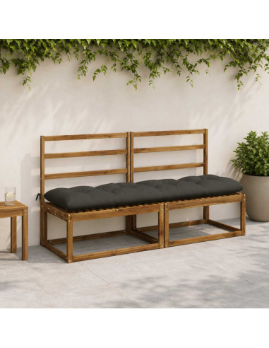 Cuscini per Panchina VIANEN 2 pz 100% Poliestere Antracite