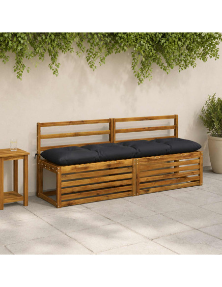 Cuscini per Panchina VIANEN 2 pz 100% Poliestere Blu Scuro