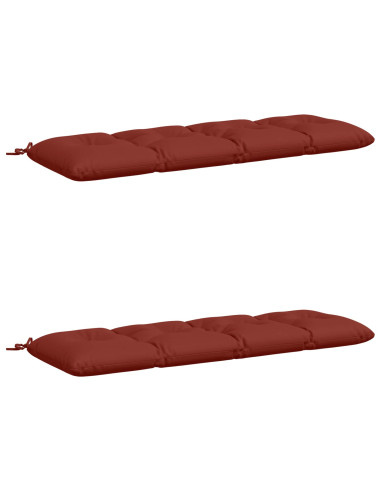 Cuscini per Panchina VIANEN 2 pz 100% Poliestere Rosso
