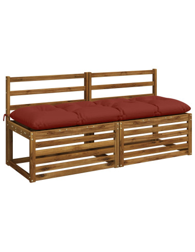 Cuscini per Panchina VIANEN 2 pz 100% Poliestere Rosso