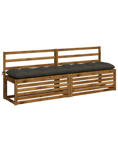 Cuscini per Panchina VIANEN 2 pz 100% Poliestere Antracite