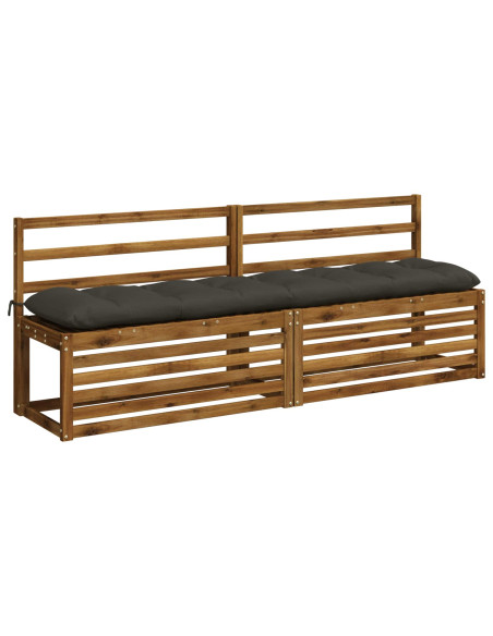 Cuscini per Panchina VIANEN 2 pz 100% Poliestere Antracite
