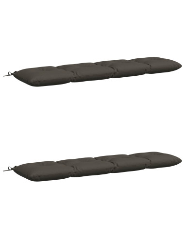 Cuscini per Panchina VIANEN 2 pz 100% Poliestere Antracite