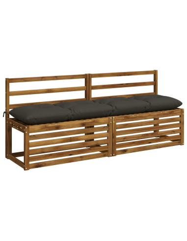 Cuscini per Panchina VIANEN 2 pz 100% Poliestere Antracite