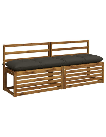 Cuscini per Panchina VIANEN 2 pz 100% Poliestere Antracite