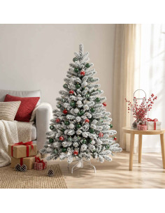 Set di Palline di Natale 30 pz Bianco, rosso e verde Ø 6 cm
