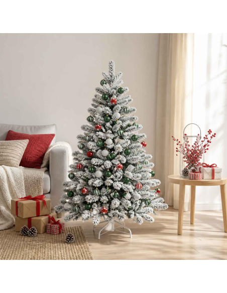 Set di Palline di Natale 30 pz Bianco, rosso e verde Ø 6 cm