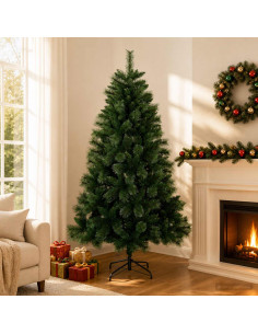 Albero di Natale artificiale 180 cm PVC e Metallo Verde