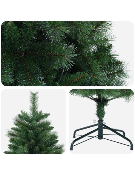 Albero di Natale artificiale 150 cm PVC e Metallo Verde
