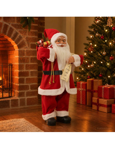 Statuetta di Babbo Natale Rosso 62 cm Poliestere