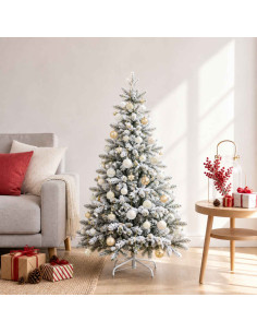 Set di Palline di Natale 88 pz Oro e bianco Ø 6 cm Plastica