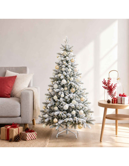 Set di Palline di Natale 88 pz Oro e bianco Ø 6 cm Plastica