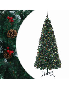 Albero di Natale Artificiale con Rami Pieghevoli 400 cm 600 LED