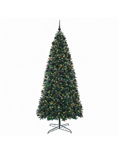Albero di Natale Artificiale con Rami Pieghevoli 400 cm 600 LED 2