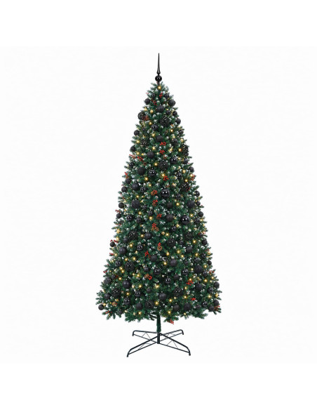 Albero di Natale Artificiale con Rami Pieghevoli 400 cm 600 LED