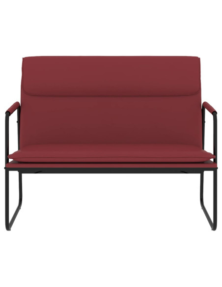 Panca Rosso Vino 100x64x80 cm in Similpelle