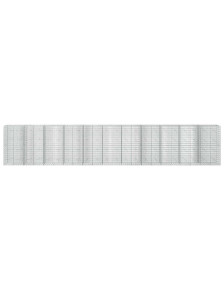 Gabione con Filo da 5 mm e Rete da 5x10 cm 1100x20x200 cm