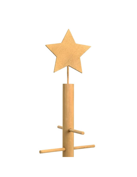 Albero di Natale in legno con supporto Marrone 75 cm Bambù