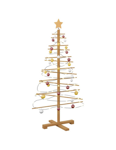Albero di Natale in legno Marrone 125 cm Bambù