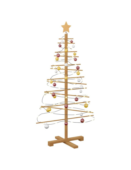 Albero di Natale in legno Marrone 125 cm Bambù