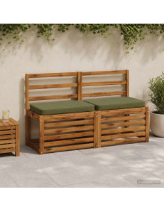 Cuscini per Panchina a 2 Pezzi VUGHT 2 pcs 100% Poliestere
