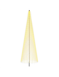 Albero di Natale LED 485 cm 1632 LED Bianco caldo Ferro Nero 2
