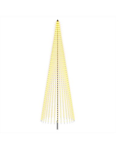 Albero di Natale LED 485 cm 1632 LED Bianco caldo Ferro Nero