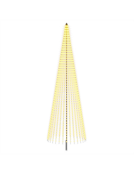 Albero di Natale LED 485 cm 1632 LED Bianco caldo Ferro Nero