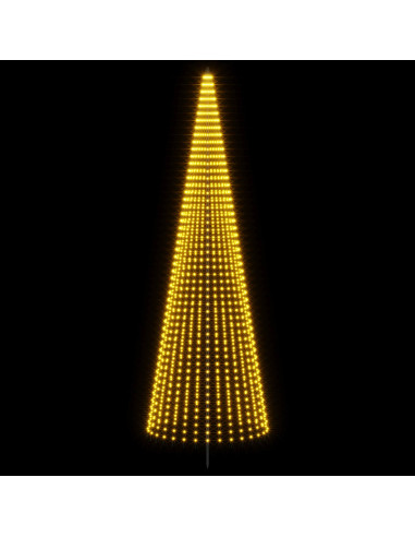 Albero di Natale LED 485 cm 1632 LED Bianco caldo Ferro Nero